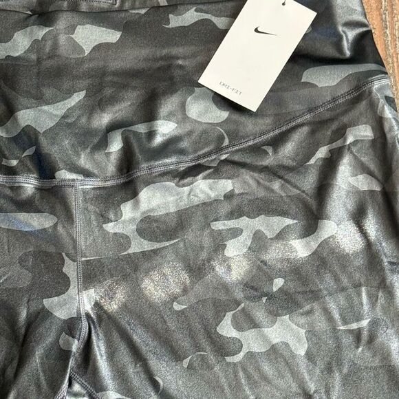 Nike Womens Dri FIT Camo Leggings Black & Gray Plus Size 2X Athletic Pants New - Picture 7 of 11